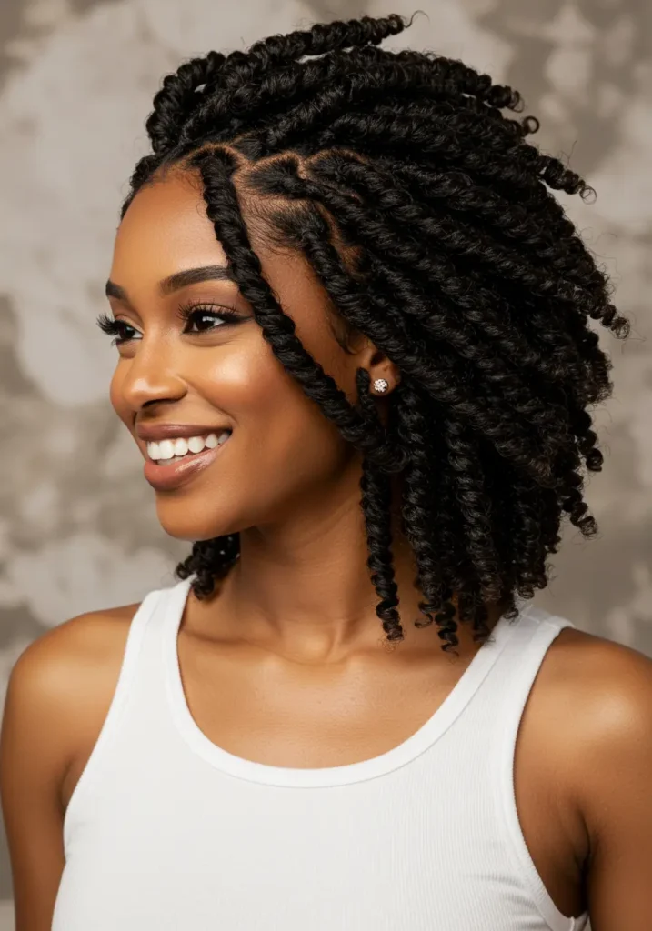 Crown Twists for 4C Hair
