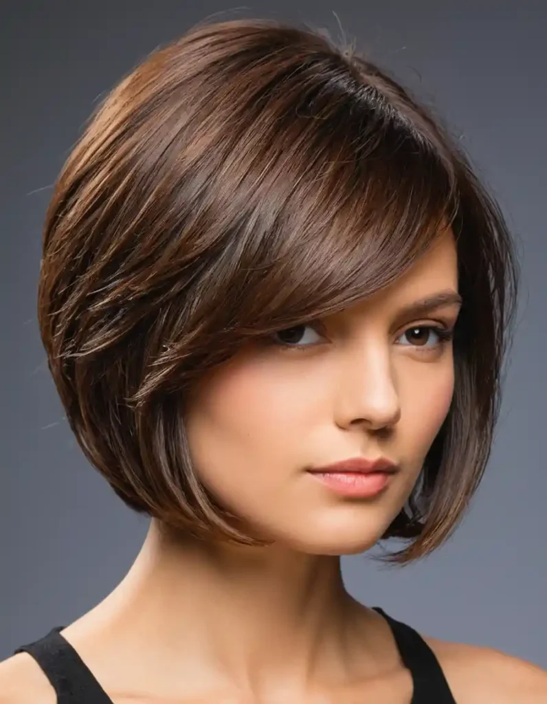 Layered Side-Swept Bob