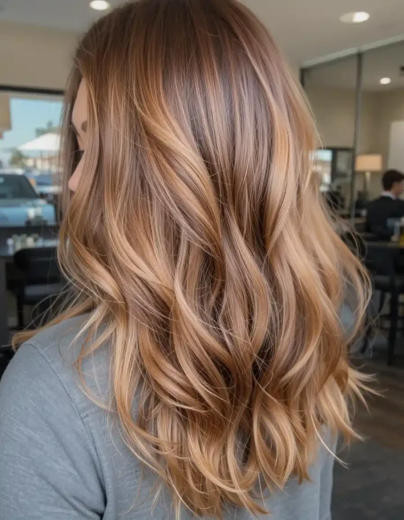 Copper Brown with Caramel Highlights