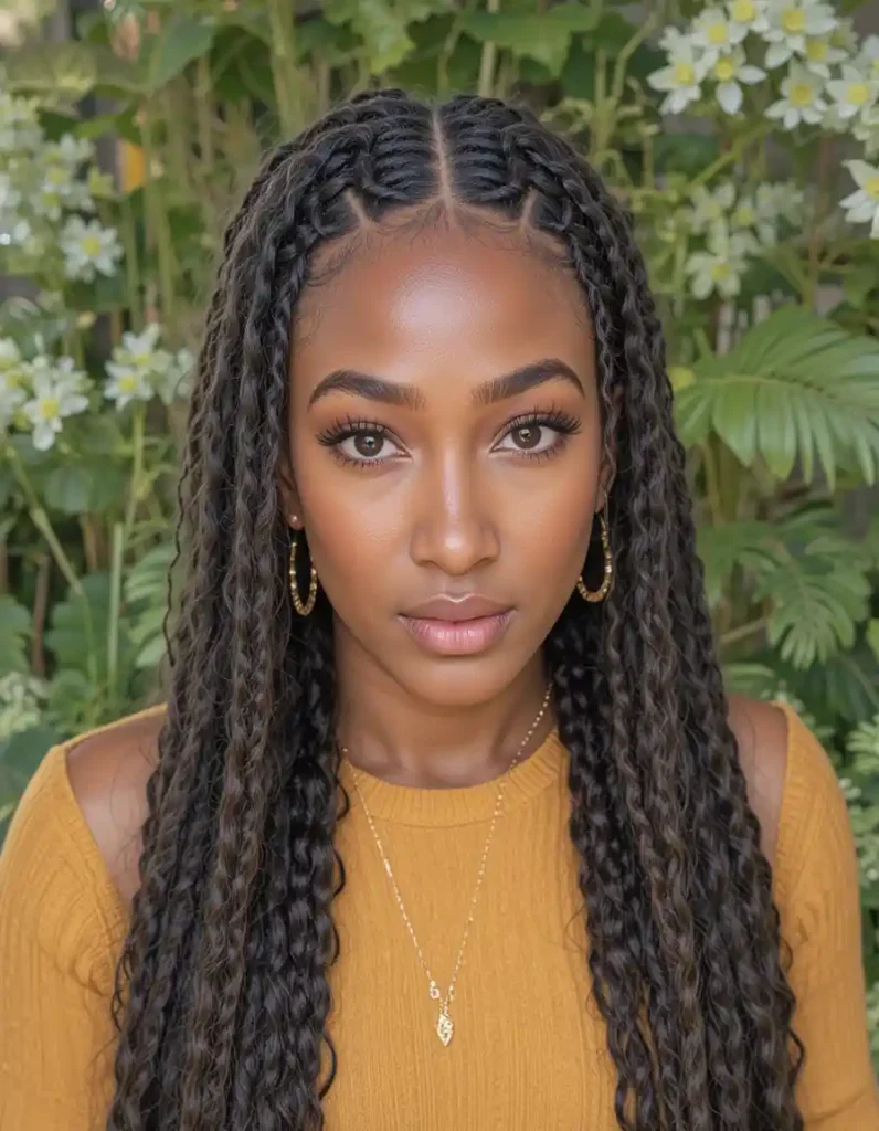 Large Knotless Braids