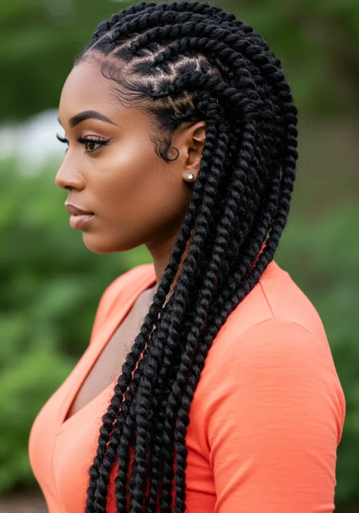 Large Twist Braids