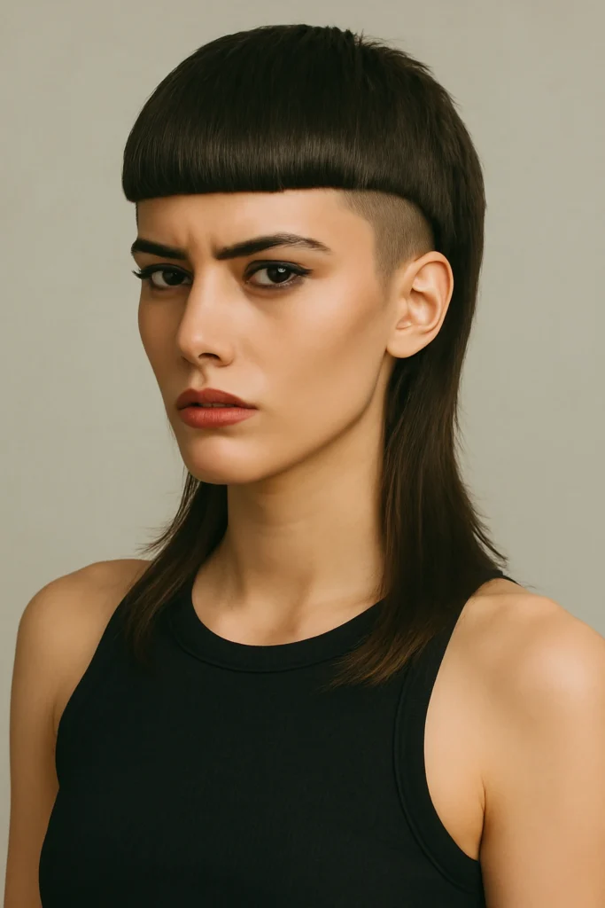 Bold Front Mullet Hairstyle