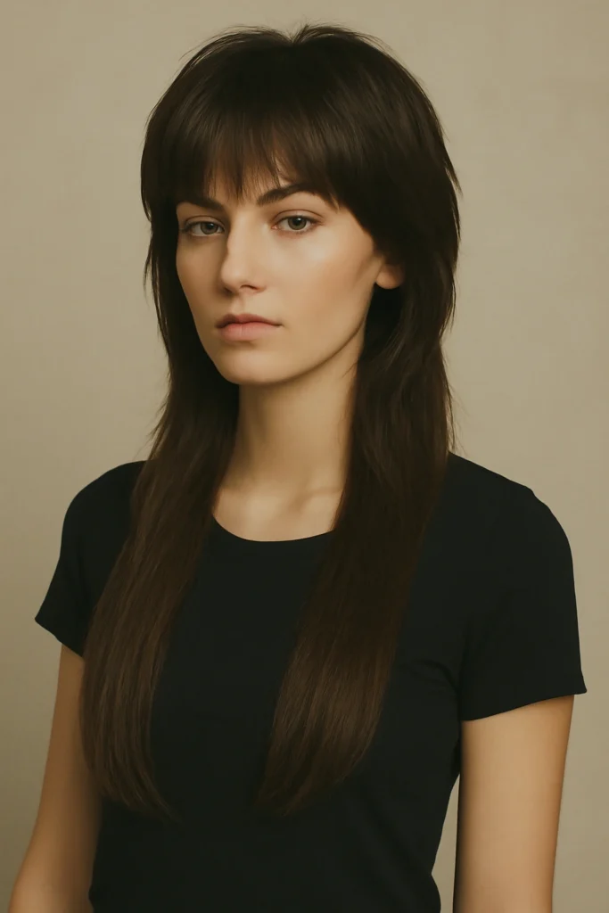 Long Mullet Hairstyle Women