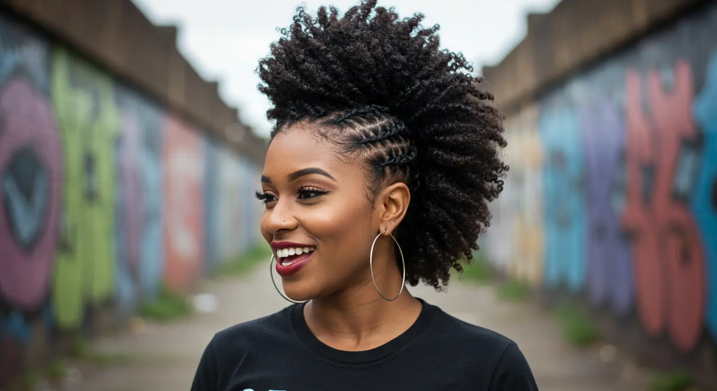 Natural Hair Mohawk