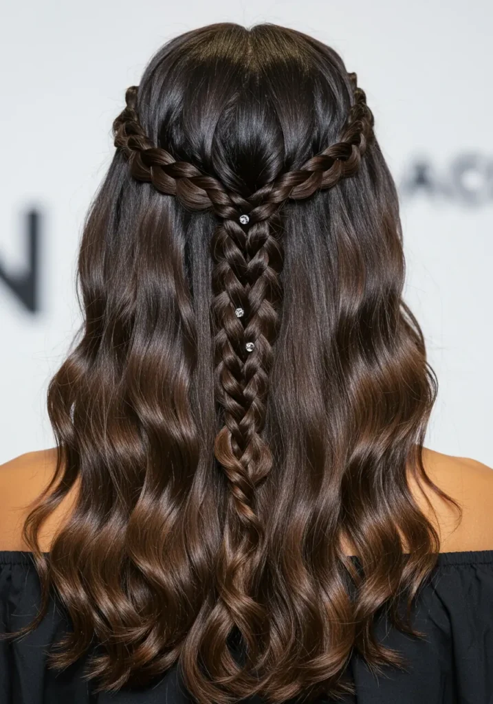 Half-Up, Half-Down with Twists