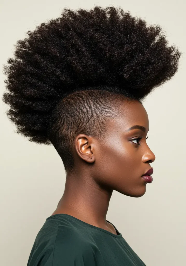 High Natural Hair Mohawk