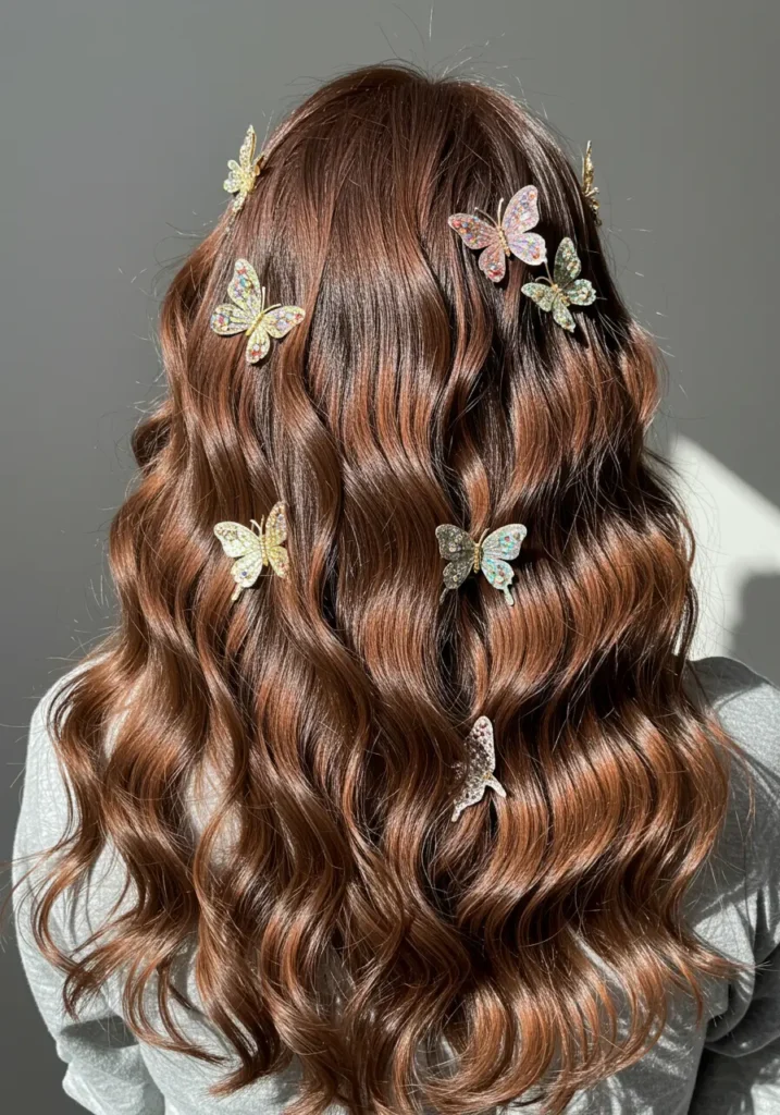Loose Waves with Butterfly Clips