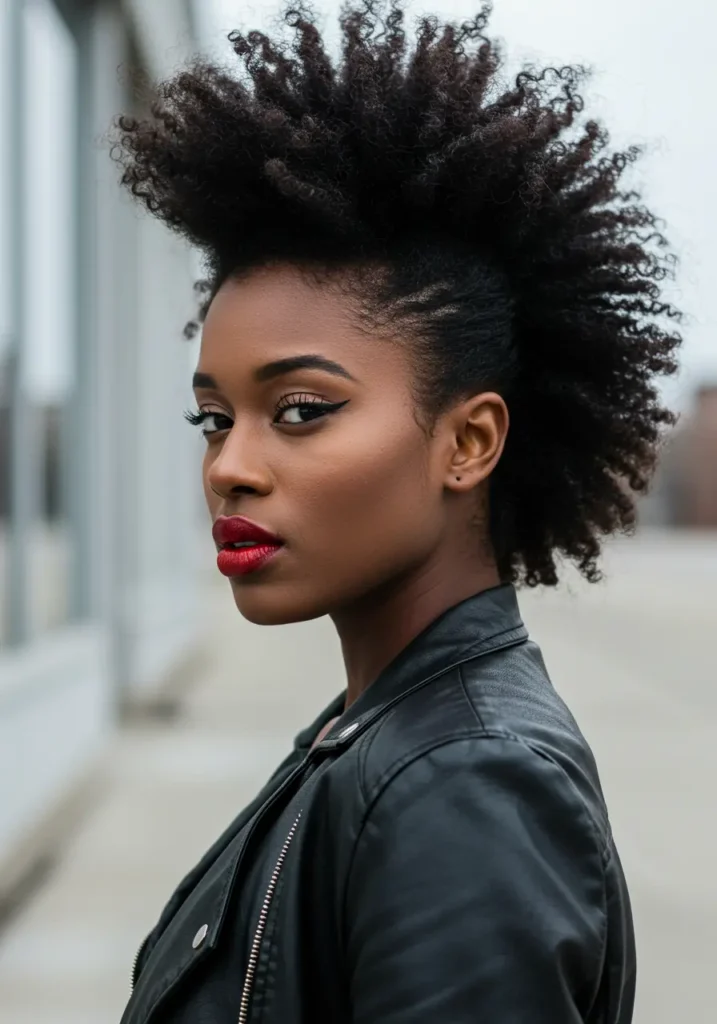 Spiky Natural Hair Mohawk