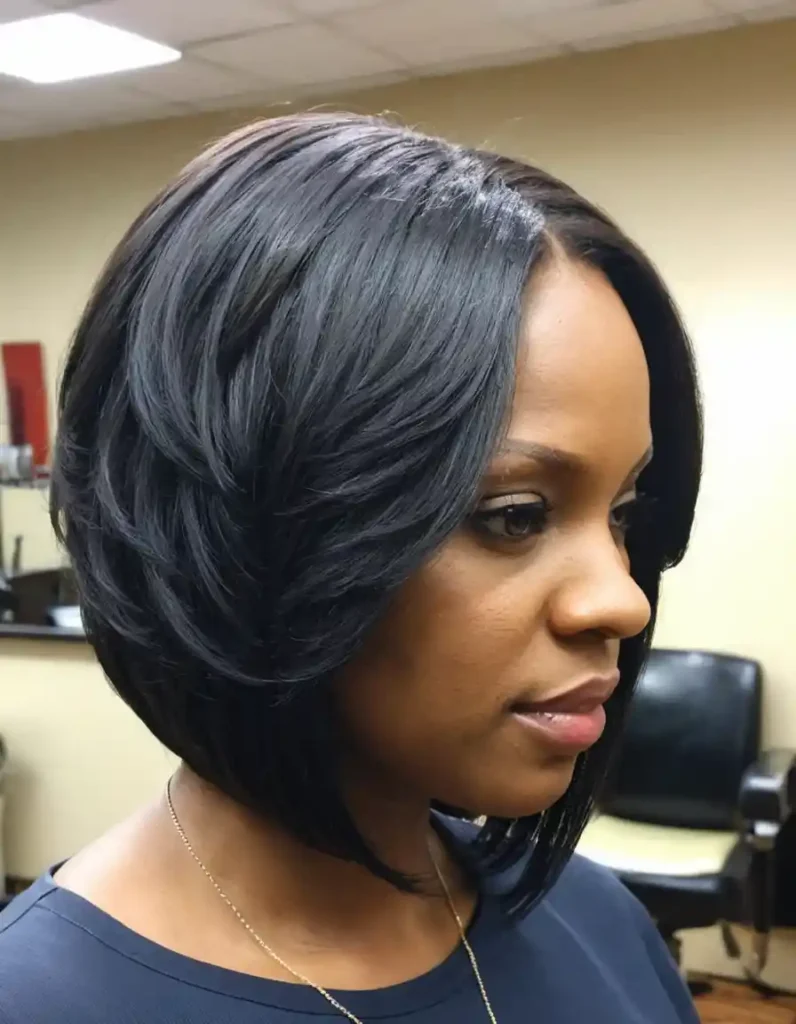 Layered Bob Quick Weave Hairstyle