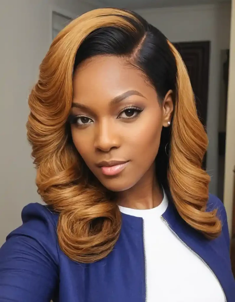 Side Part Quick Weave Hairstyle