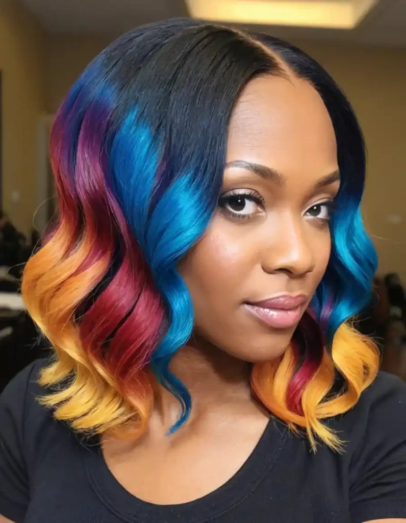 Colored Quick Weave Hairstyle