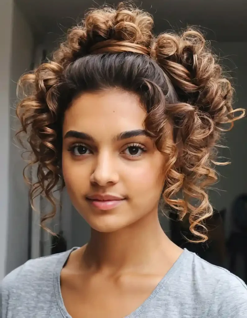 Messy Curly Bun