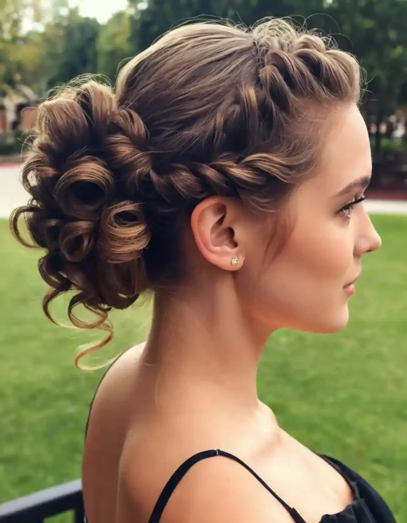 Curly Low Bun