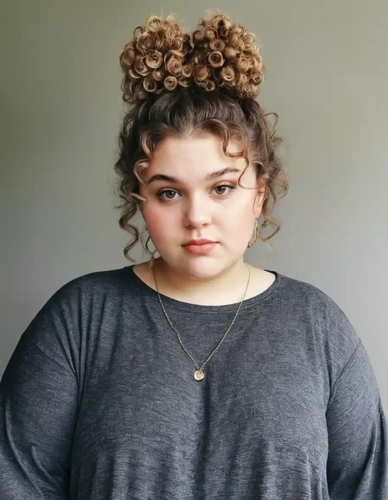 Curly Top Knot