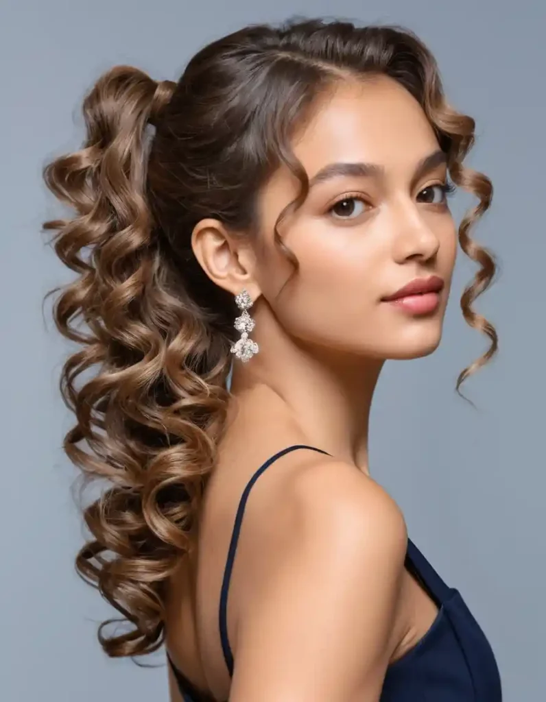 Curly Low Ponytail