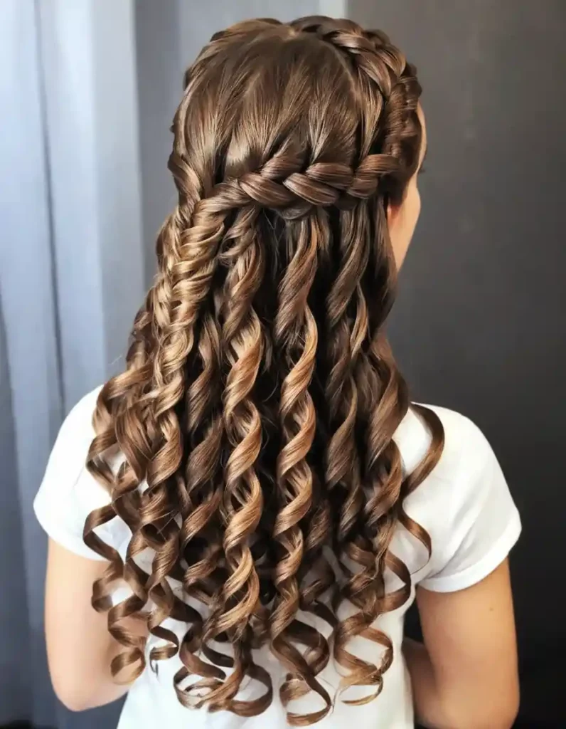 Curly Waterfall Braid