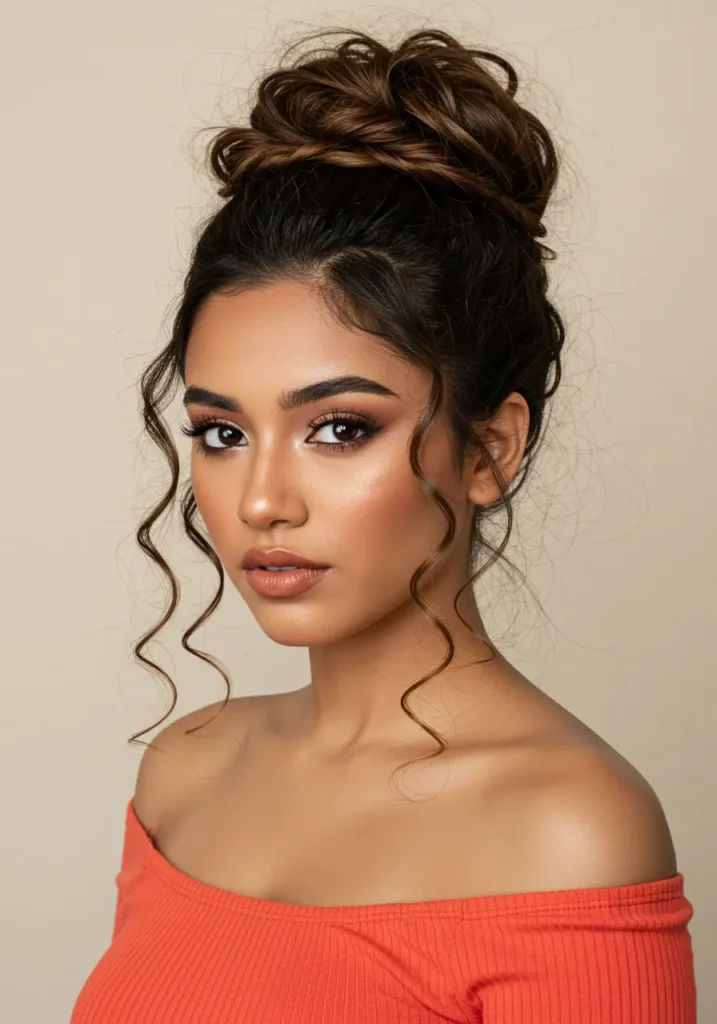 Curly Twisted Updo