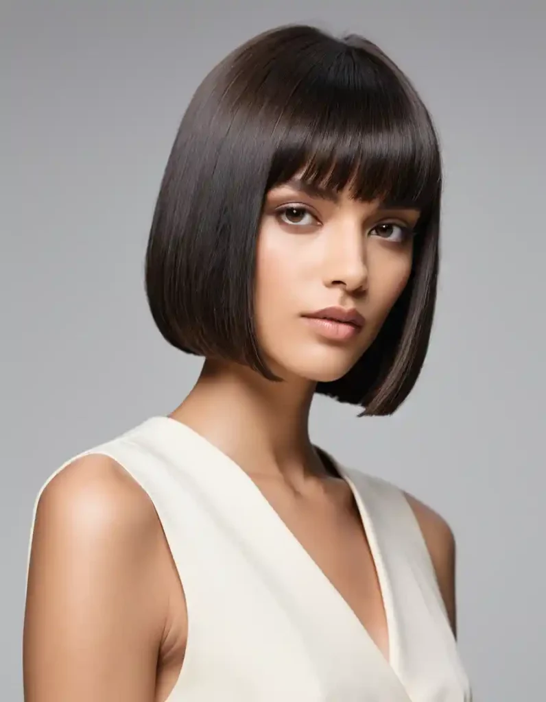 Blunt Cut with Bangs