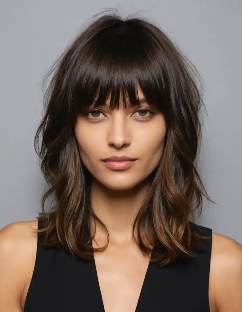 Layered with Bangs