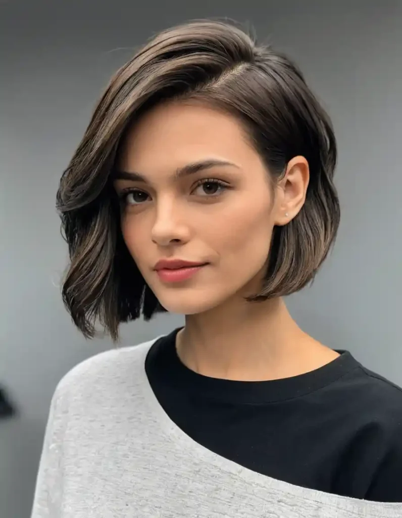 Side-Parted Shoulder Cut