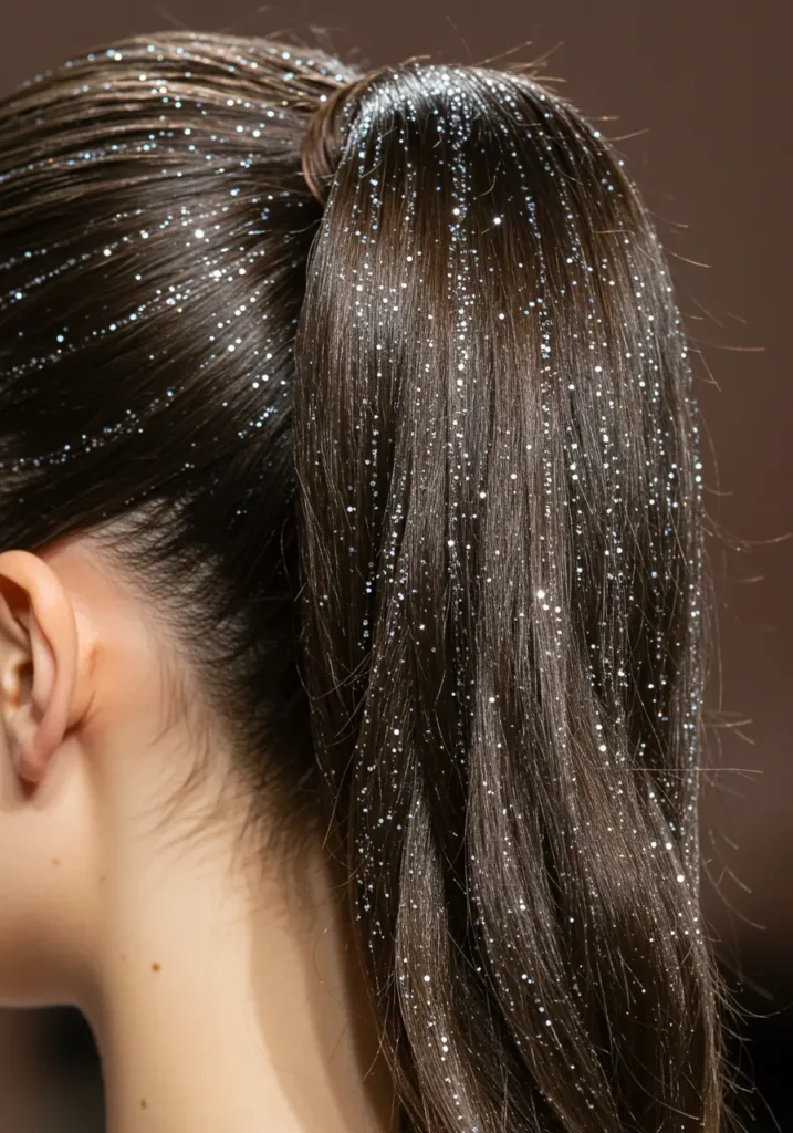 Ponytail with Glitter