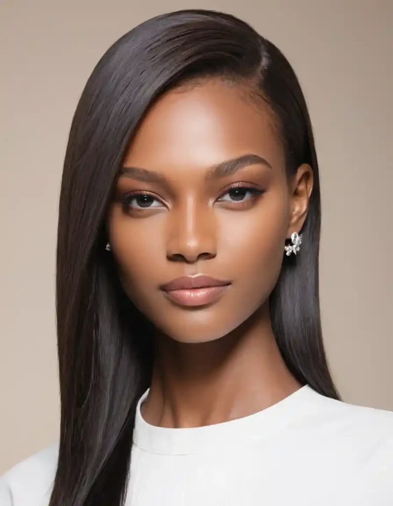 Side-Swept Straight Frontal