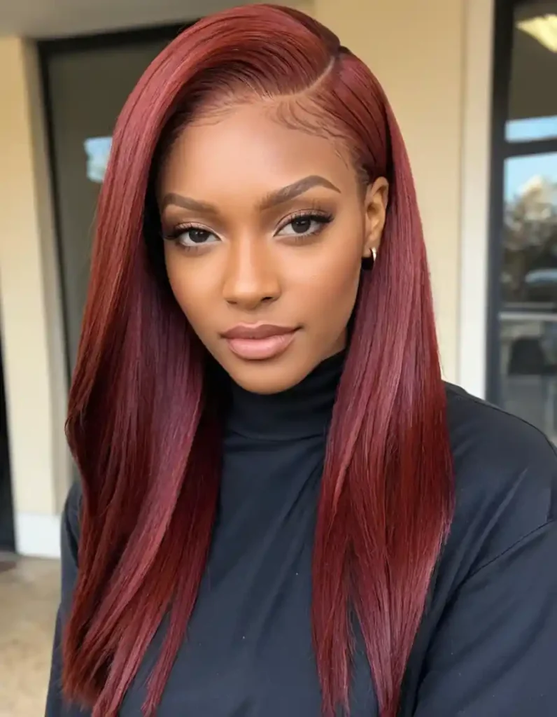 Straight Frontal with a Side Part