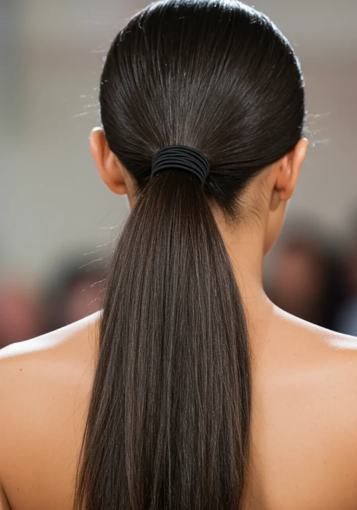 Classic Straight Bridesmaid Ponytail
