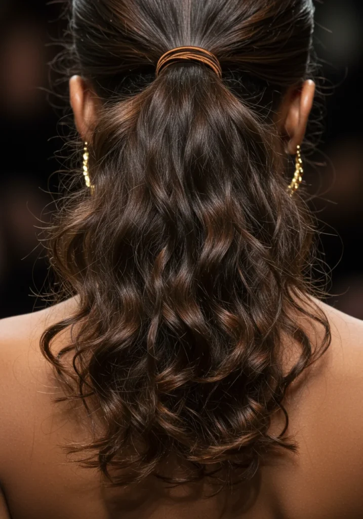 Curly Bridesmaid Ponytail