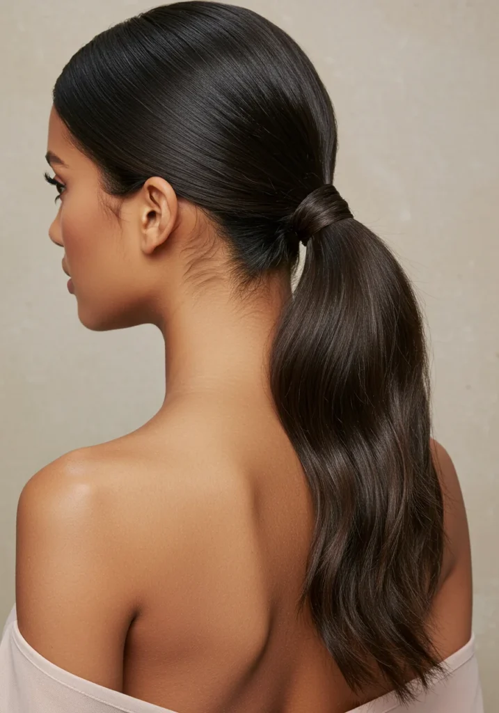 Low Bridesmaid Ponytail