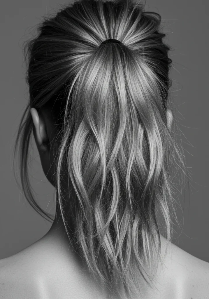 Messy Straight Ponytail