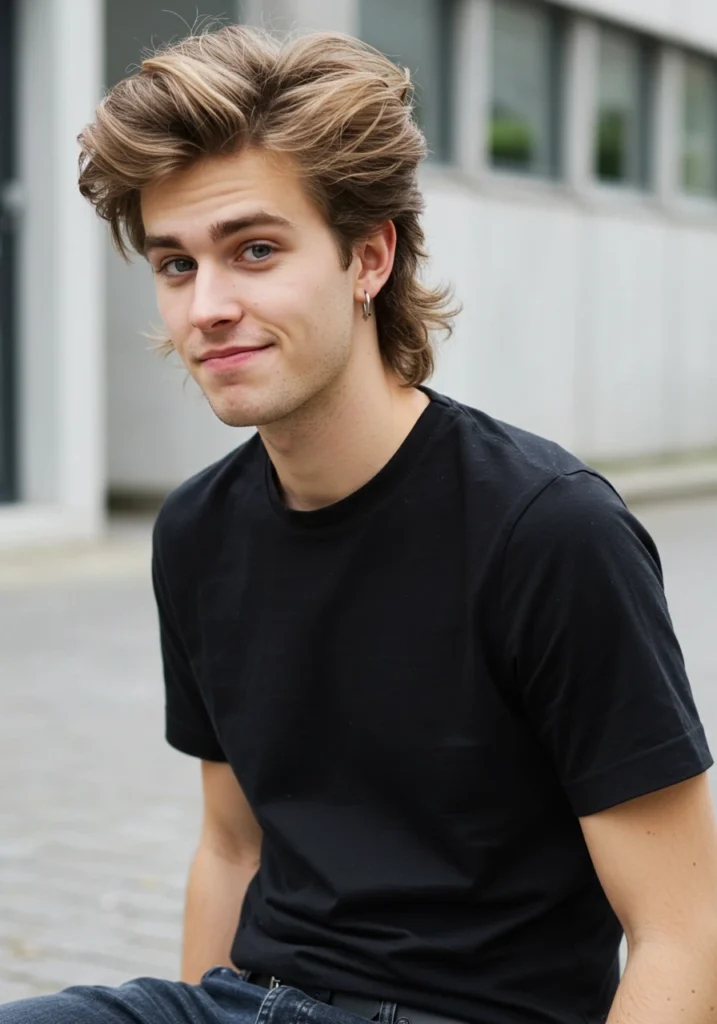 Modern Mullet Hairstyle Men