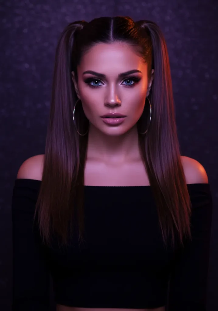 Simple Double Ponytail