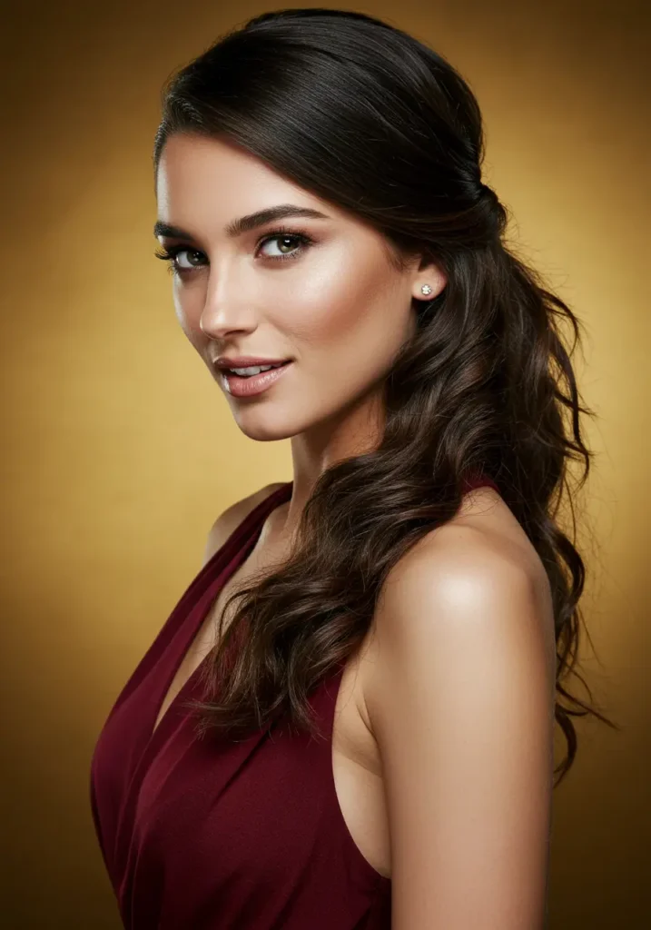 Side-Swept Bridesmaid Ponytail