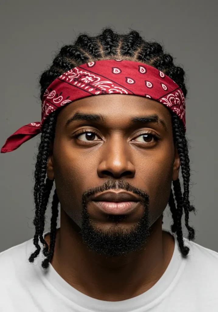 Cornrows with Bandana