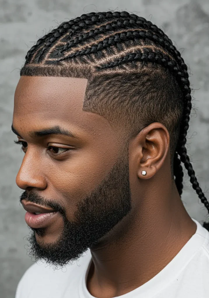 Cornrow Braids with Fade