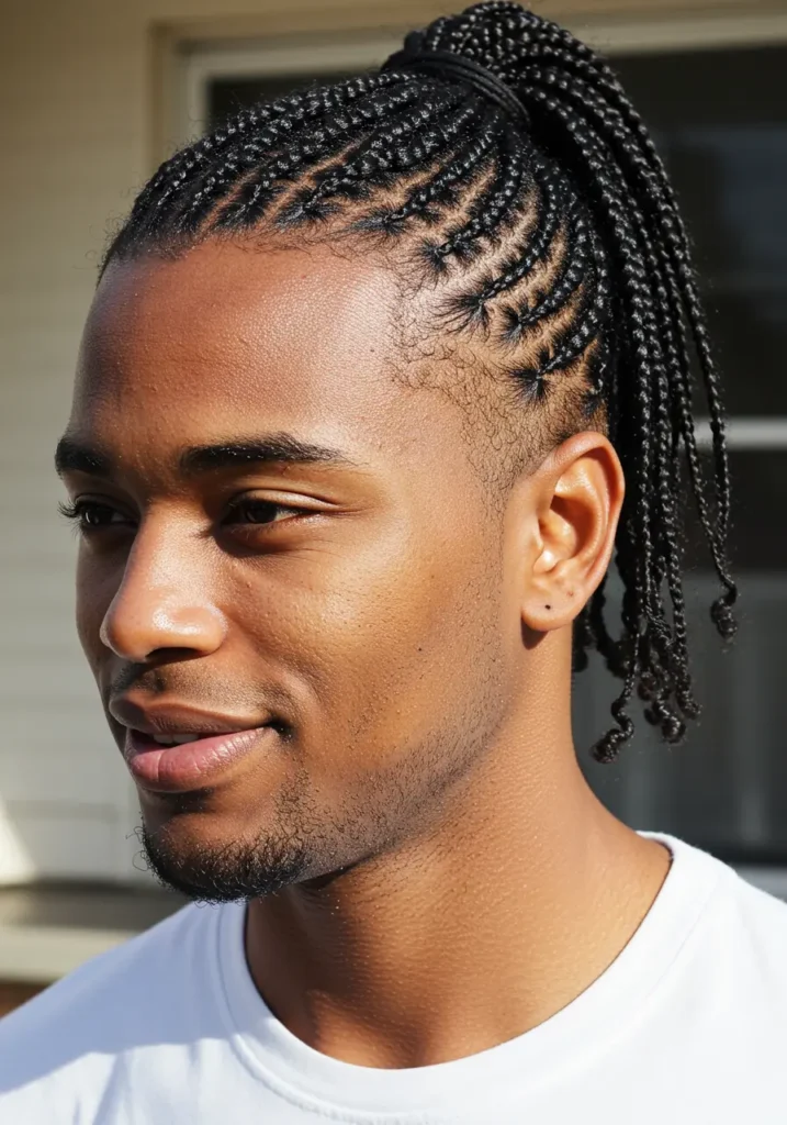 Half-Up Cornrows