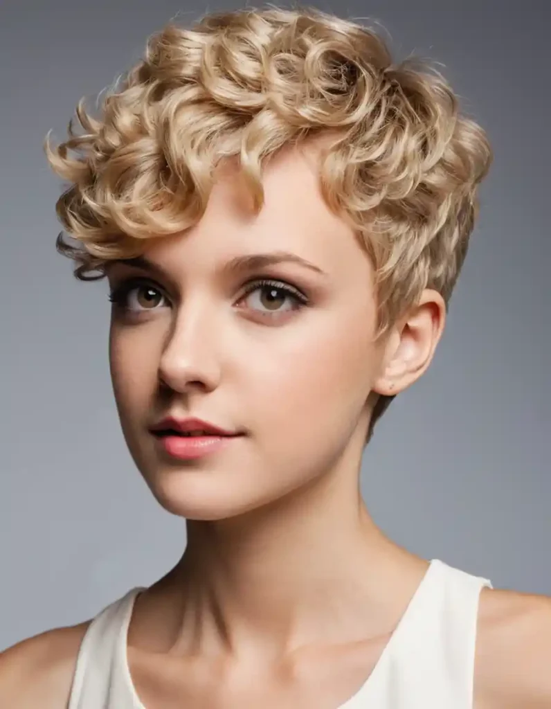 Curled Pixie Cut