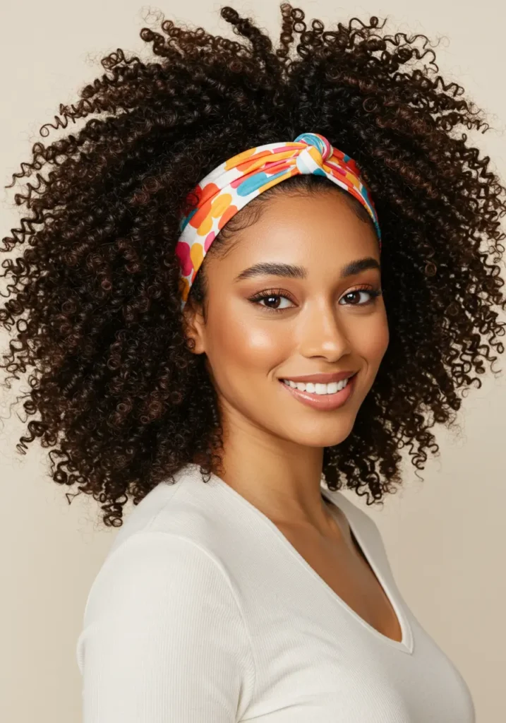 Natural Curls with a Headband